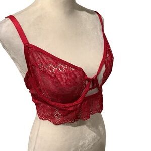 Adore Me Scarlet Red Lace Bralette BRAND NEW Size 36DD
